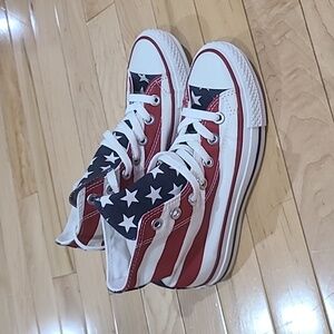 Converse All Star Hi American Flag sneakers women's sz 5
